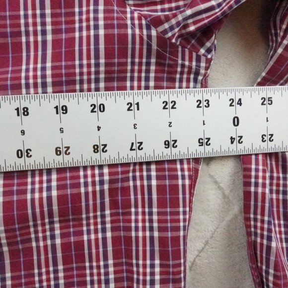 UNTUCKit Red Plaid Casual Button Down Shirt - Picture 4 of 8